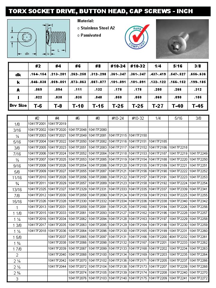 Torx Screws Samples Catalog Page></table>
  
<table border=